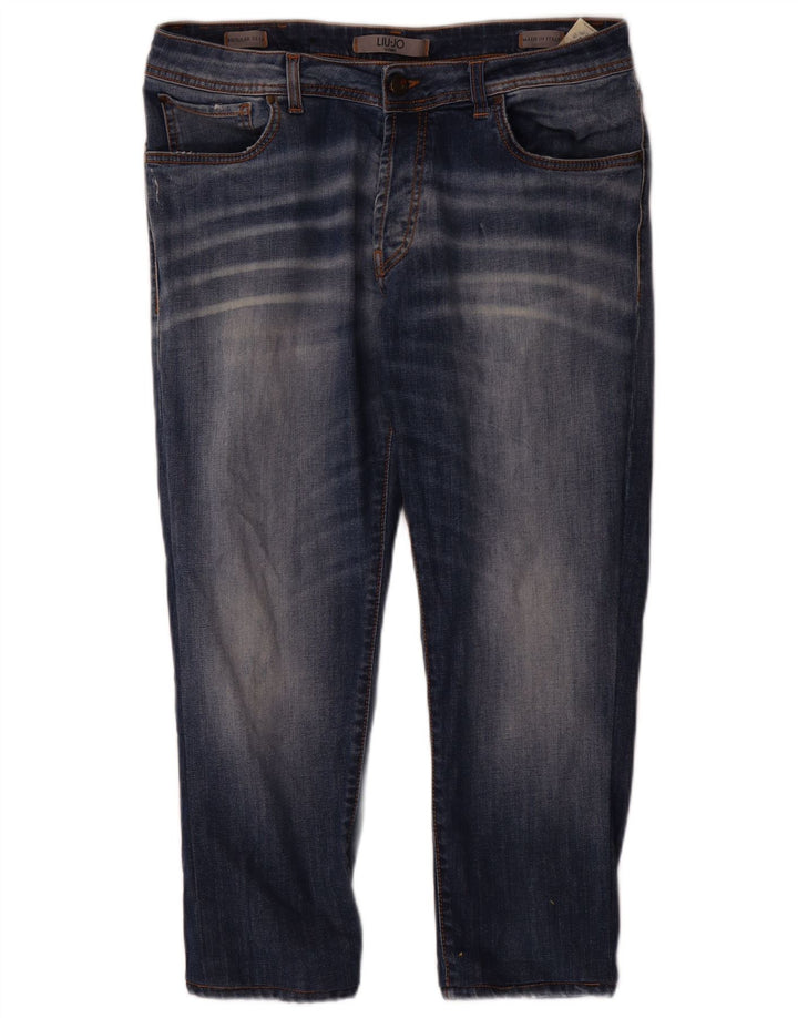 Liu Jo Herren Regular Slim Jeans IT 49 Medium W34 L25 Blaue Baumwolle