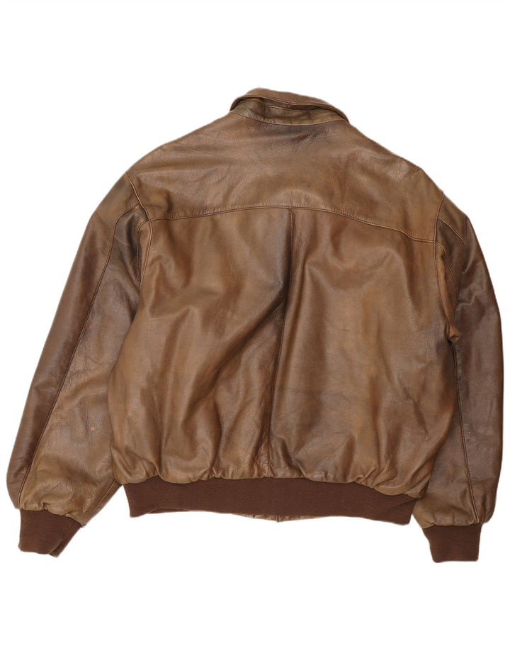 Outback Herren Lederjacke UK 42 XL Braunes Leder