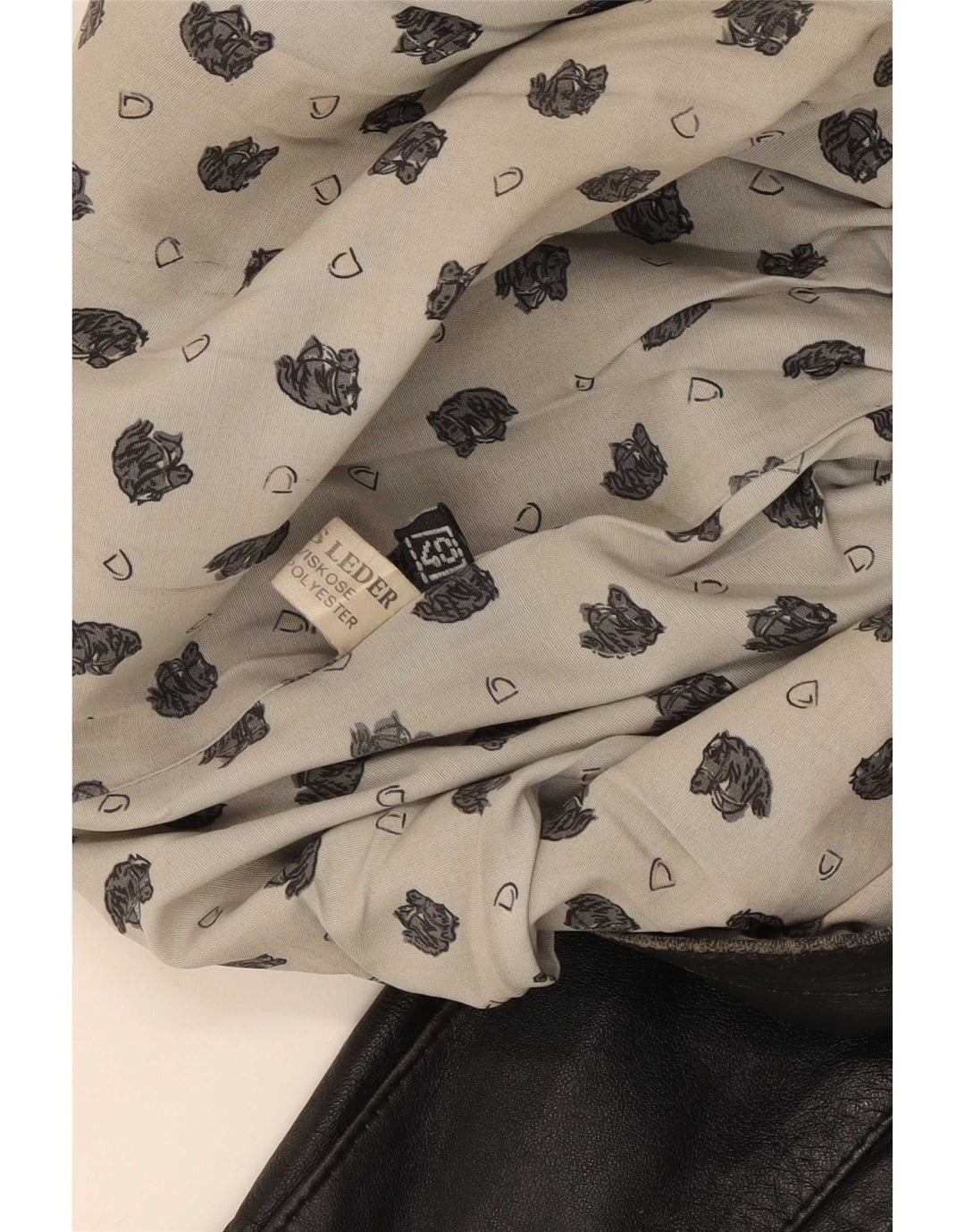Vintage Damen Übergroßer Ledermantel EU 40 Mittelschwarz