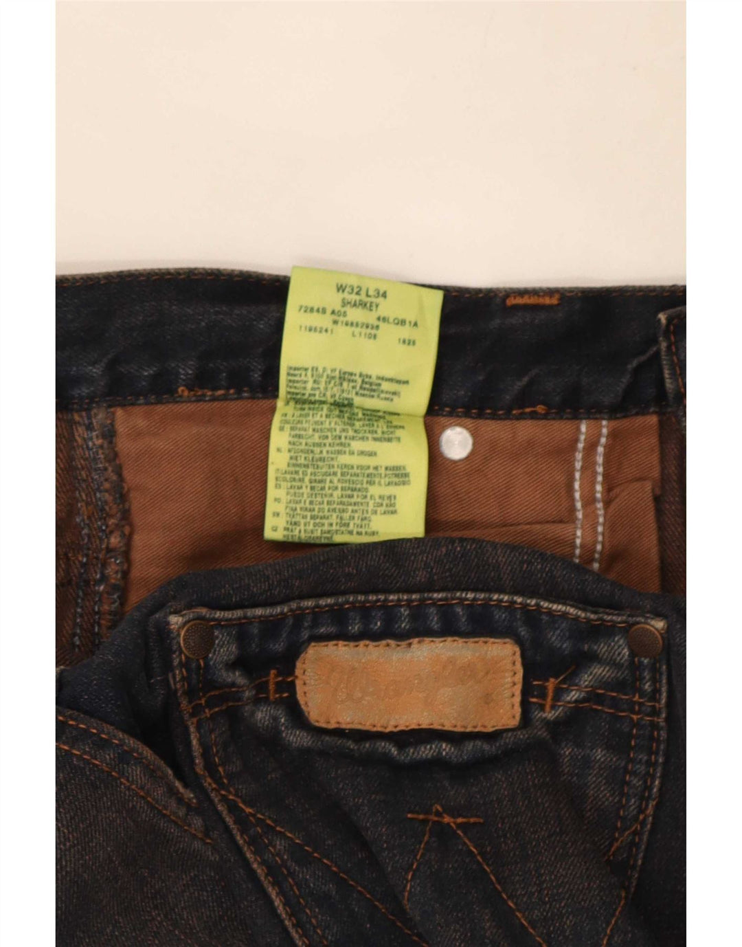 Wrangler Herren Sharkey Bootcut Jeans W32 L34 Marineblaue Baumwolle