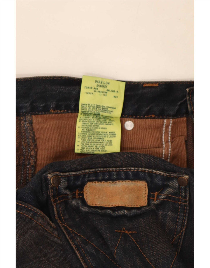 Wrangler Herren Sharkey Bootcut Jeans W32 L34 Marineblaue Baumwolle