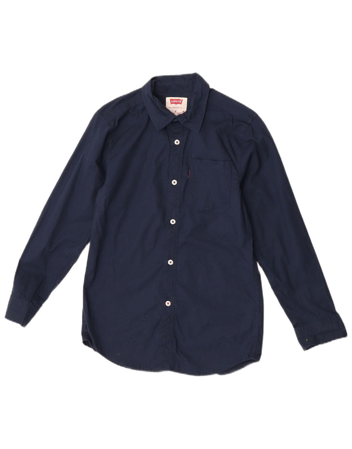 Levi's-Hemd für Jungen, 10–11 Jahre, mittelgroß, marineblau, Baumwolle