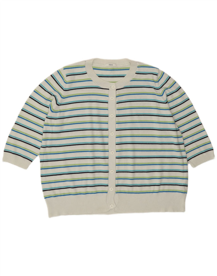 Marks & Spencer Damen-Cardigan-Pullover UK 24 4XL Mehrfarbig gestreift
