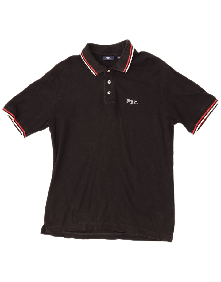 Fila Herren Poloshirt Mittelschwarze Baumwolle