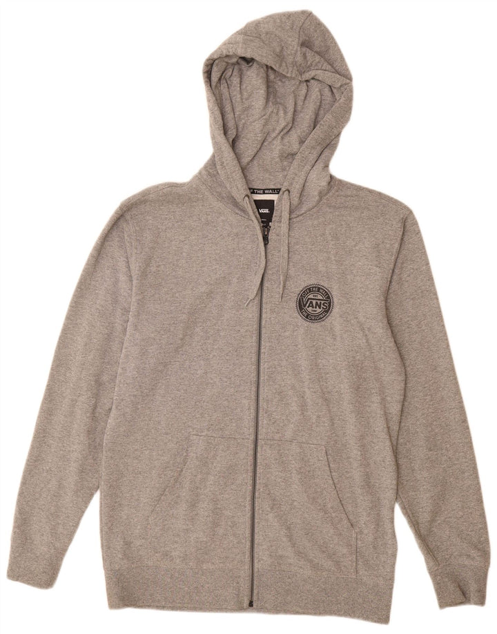 Vans Herren-Kapuzenpullover mit Reißverschluss, klein, graue Baumwolle