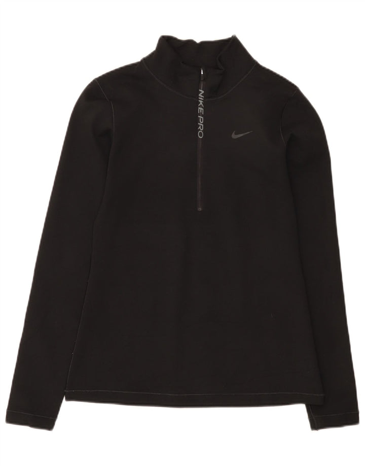 Nike Herren Dri Fit Pullover-Trainingsanzug mit Reißverschluss, Größe S, Schwarz, Polyester