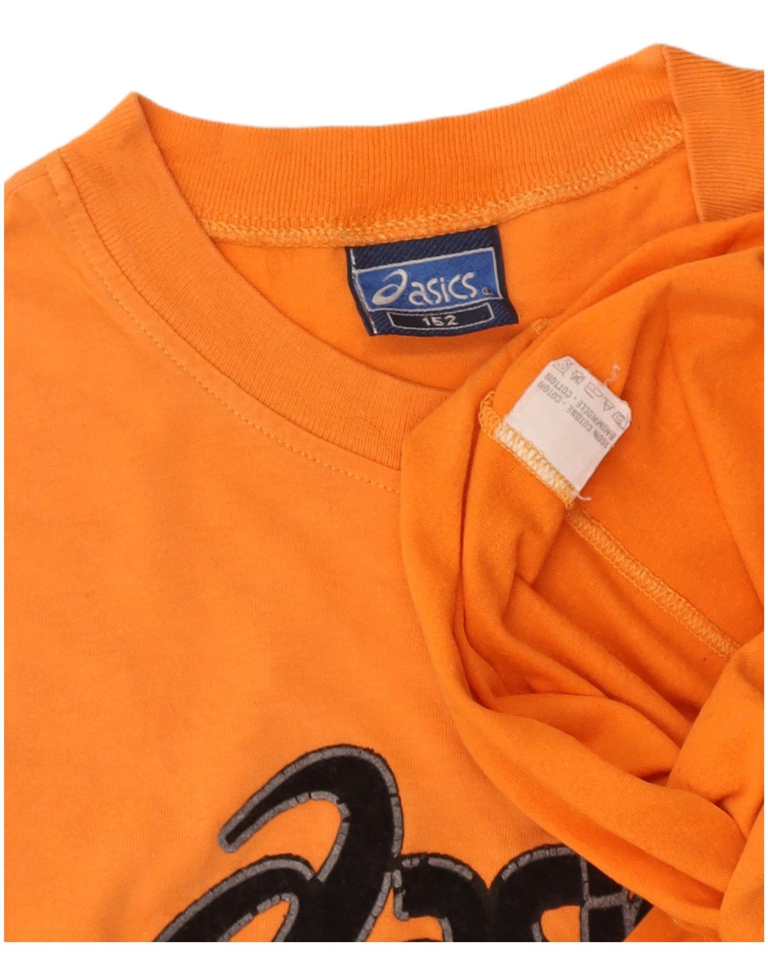 ASICS Boys Graphic T-Shirt Top 12-13 Years Orange Cotton