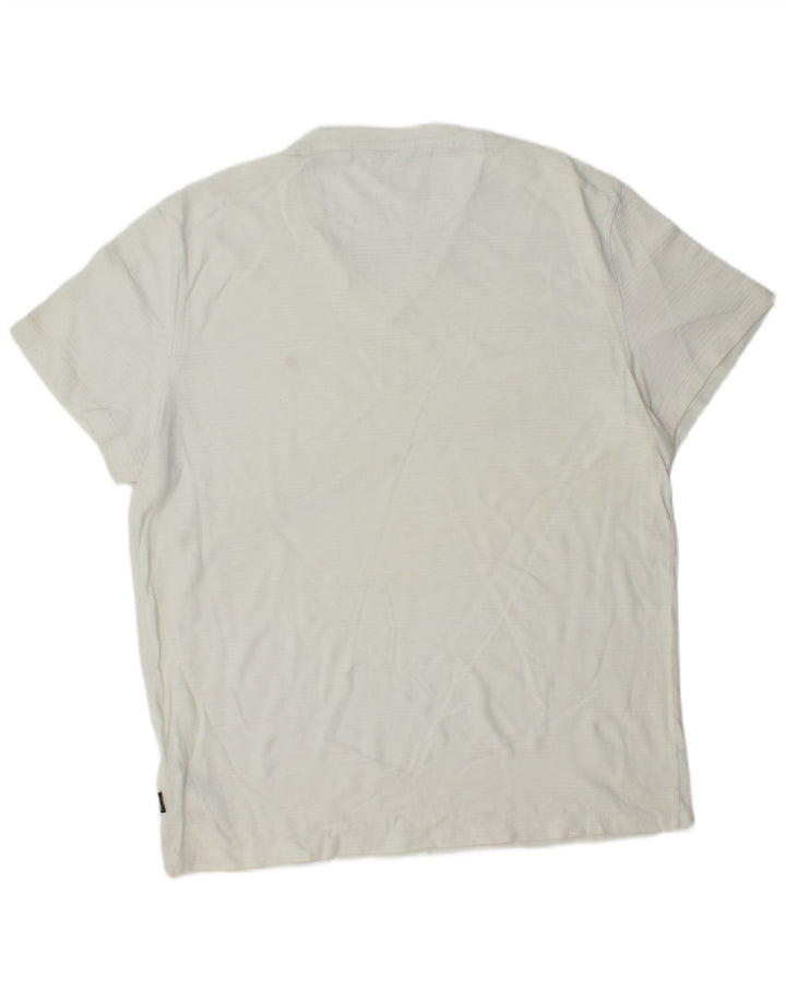 CALVIN KLEIN Herren T-Shirt Top Große weiß gestreifte Baumwolle