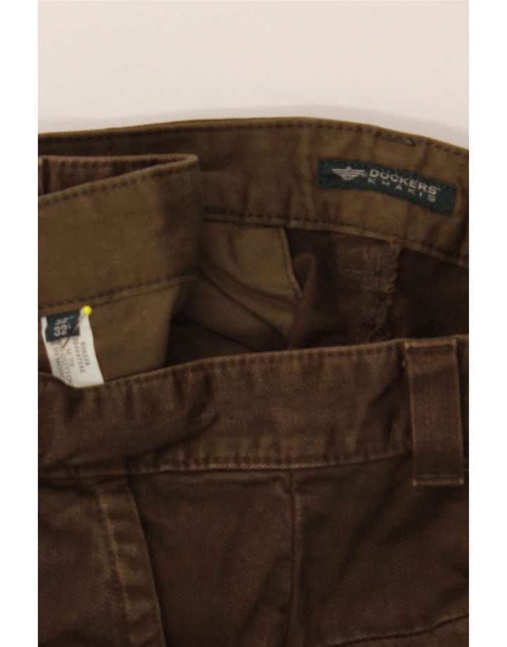 DOCKERS Herren Khakis Tapered Chinohose W32 L32 Braune Baumwolle
