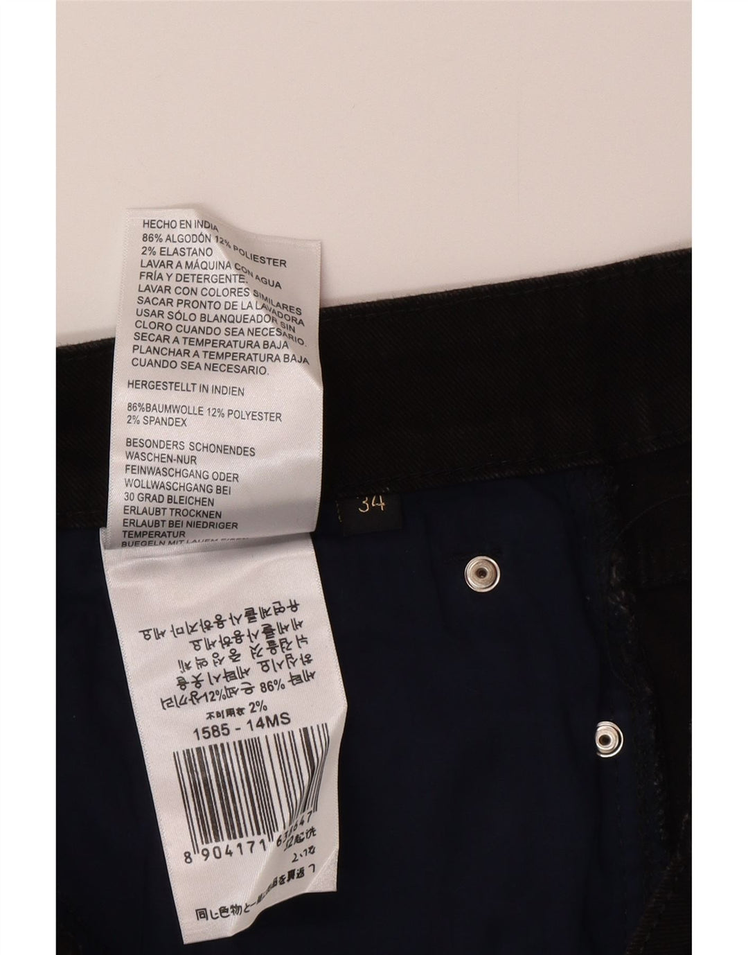 Bootcut-Jeans für Herren von Nautica, W34, L30, schwarze Baumwolle