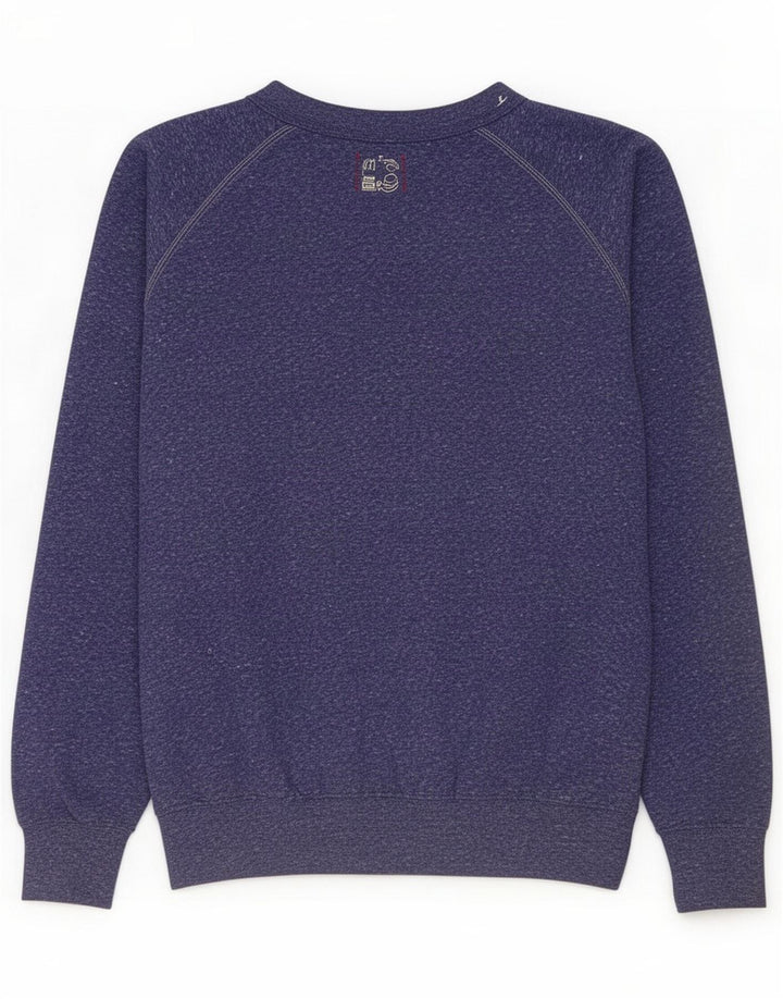 Replay Herren Grafik-Sweatshirt-Pullover Mittelblaues Polyester