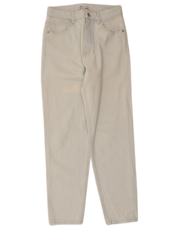 Zara Damen Tapered Jeans EU 36 XS W26 L27 Blaue Baumwolle