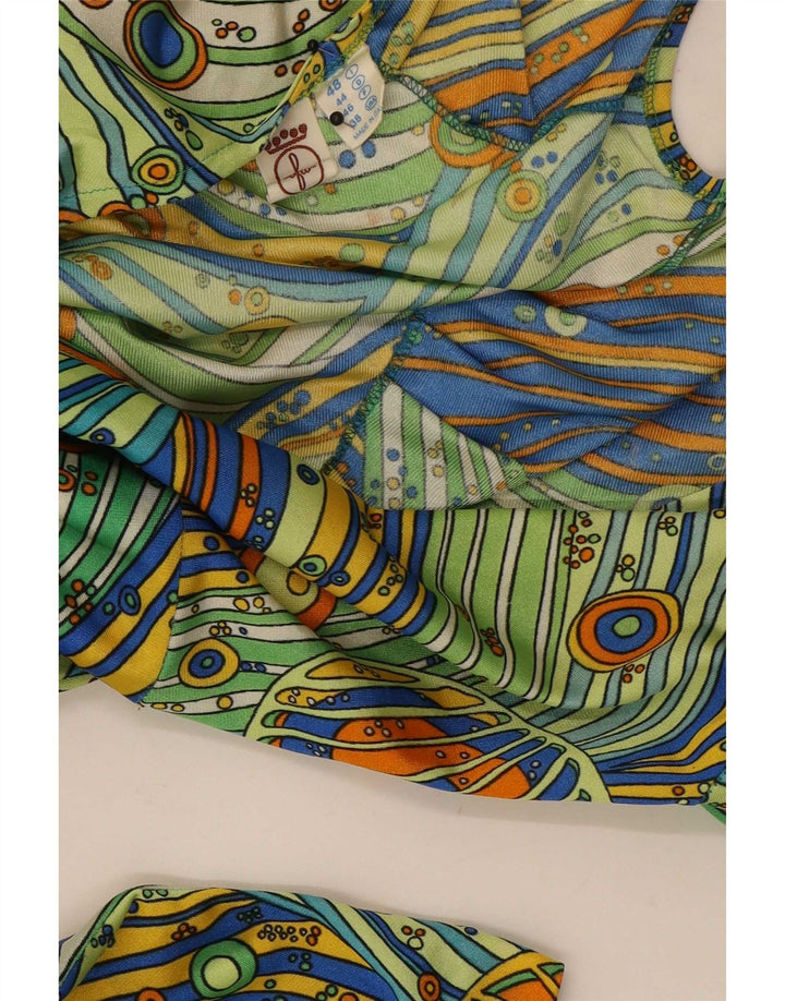 Vintage Damen Wickelkleid IT 48 XL Bunt gestreift