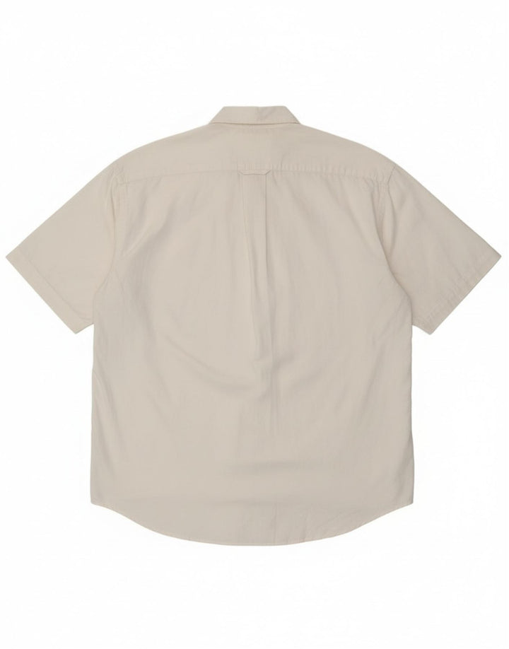 Gant Herren-Hemd, kurzärmelig, normale Passform, groß, aus weißer Baumwolle