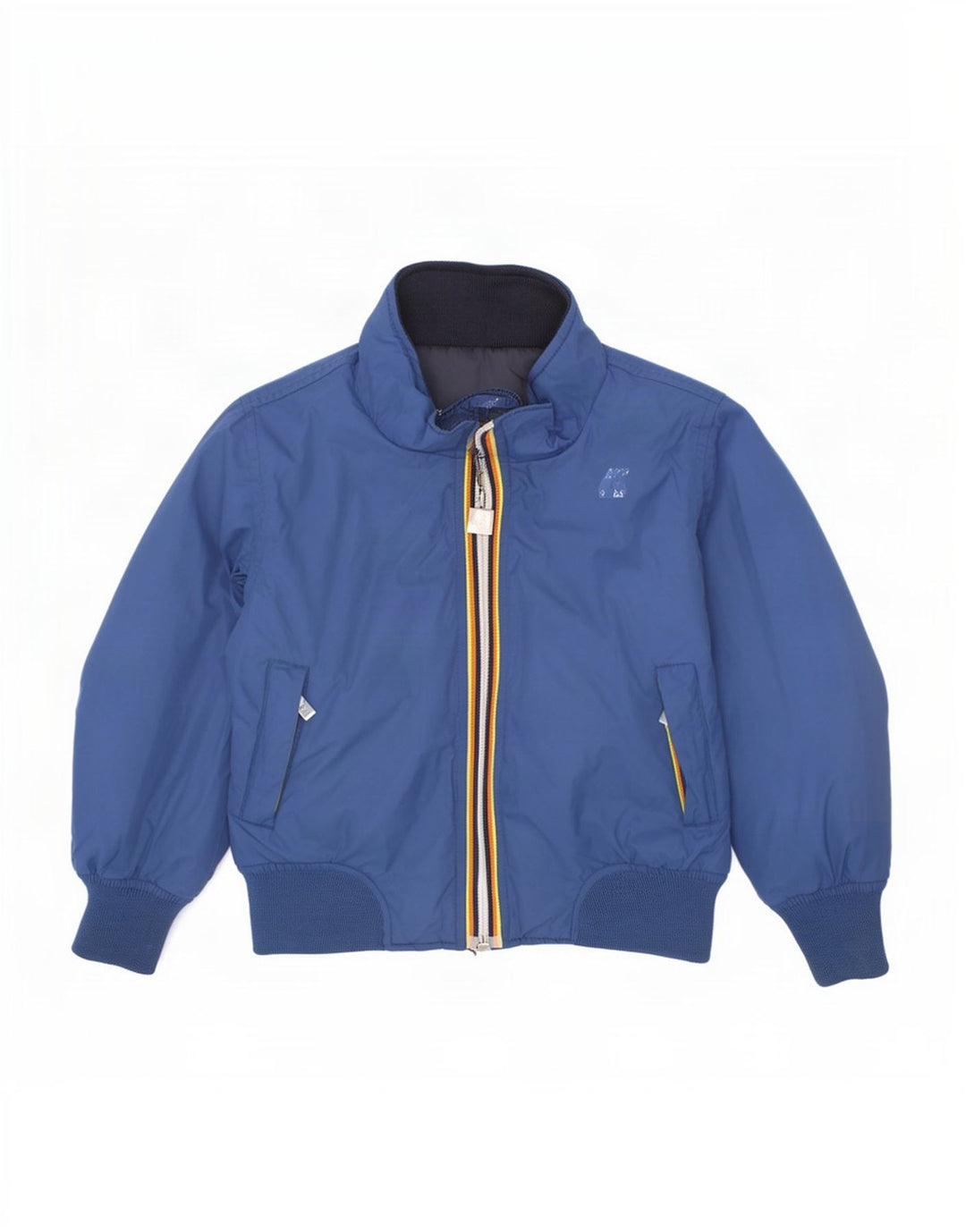 K-Way Wendbare wattierte Jacke für Jungen, 2–3 Jahre, blaues Polyamid