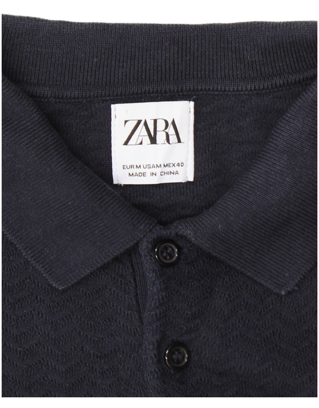 Zara Herren-Pullover mit Rollkragen, mittelgroß, Marineblau