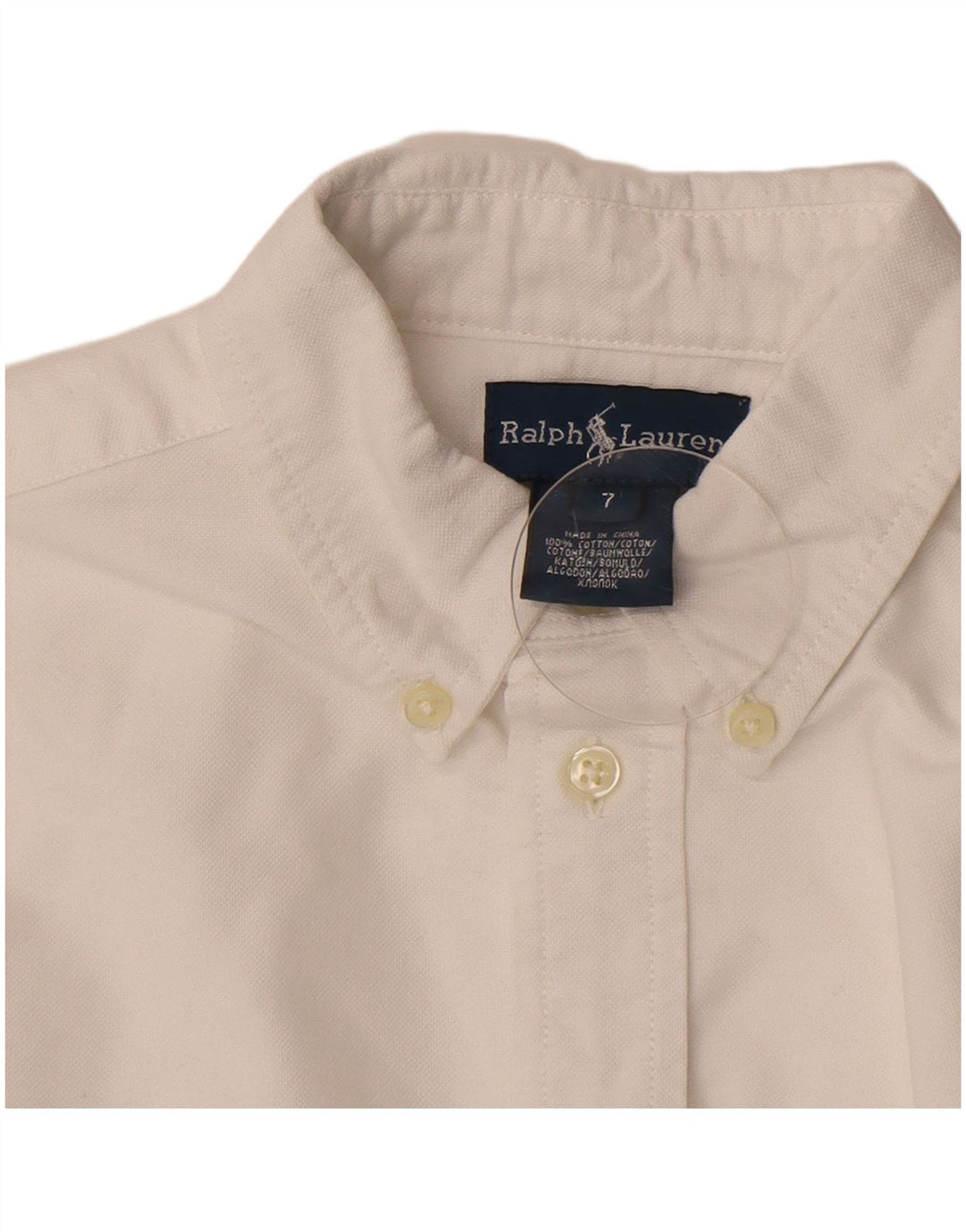Ralph Lauren Hemd für Jungen, 6–7 Jahre, weiße Baumwolle