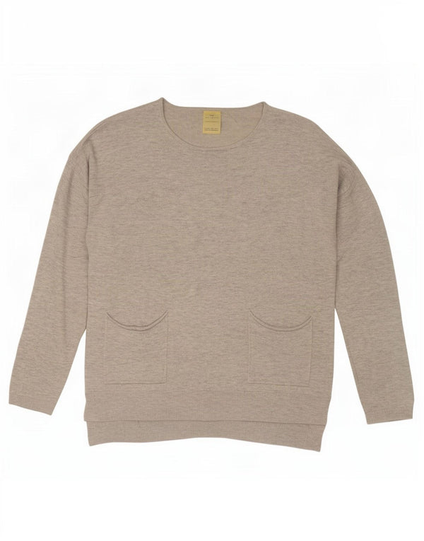 Zara Mädchen-Pullover mit U-Boot-Ausschnitt, 11–12 Jahre, Grau