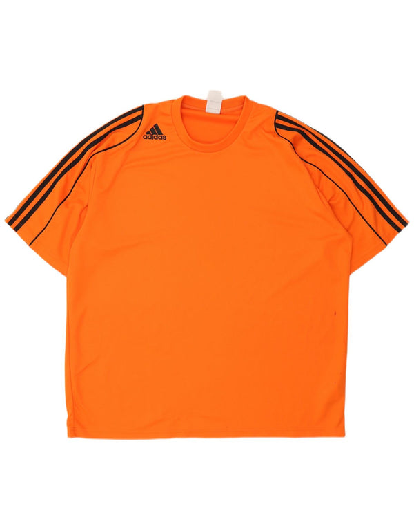 Adidas Herren Climalite T-Shirt Top 2XL Orange Polyester