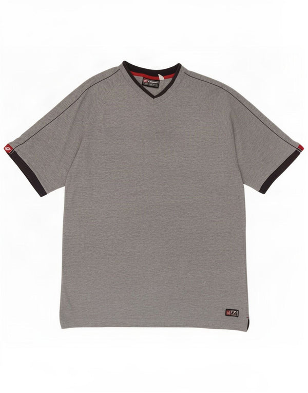 Lotto Herren T-Shirt Top Large Grau Baumwolle