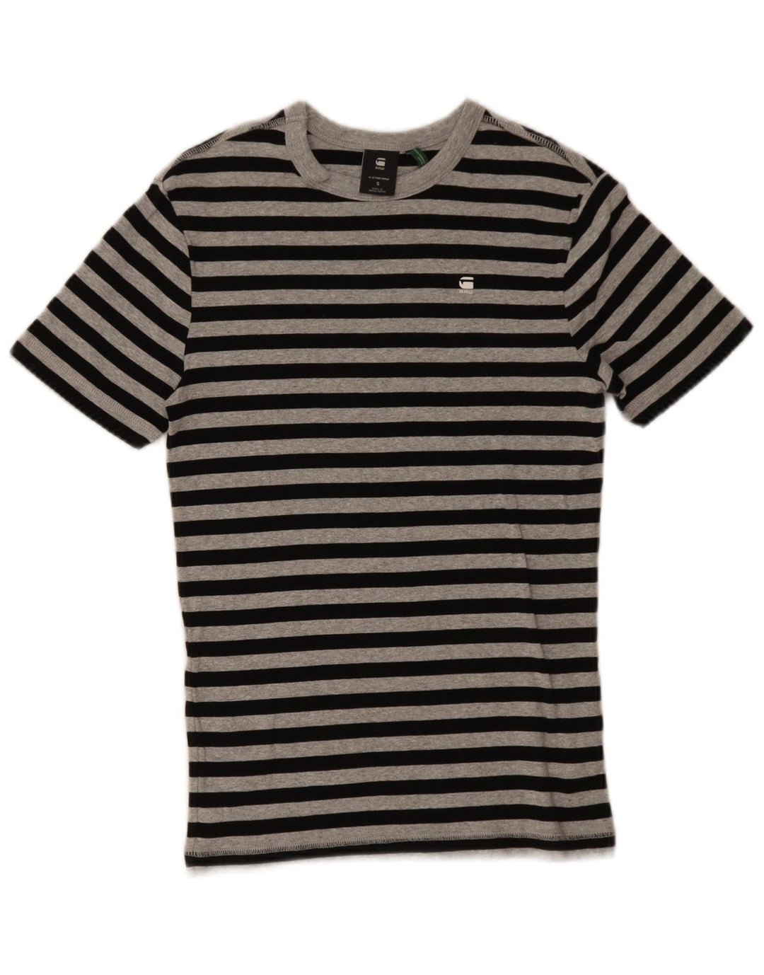 G-STAR Herren T-Shirt Top Small Schwarz gestreift aus Baumwolle