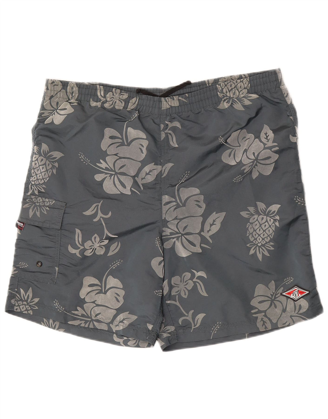 Bear Herren Sportshorts XL Grau geblümt Polyamid