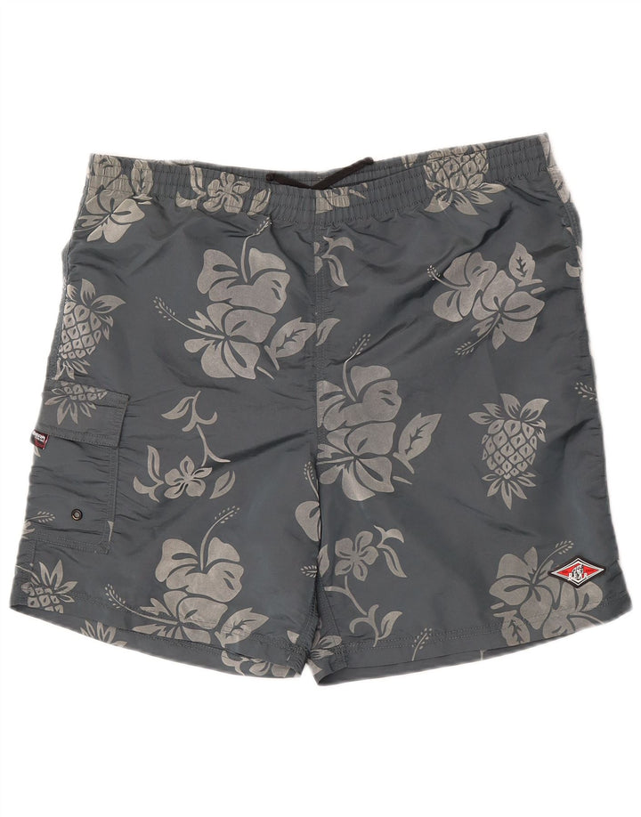 Bear Herren Sportshorts XL Grau geblümt Polyamid