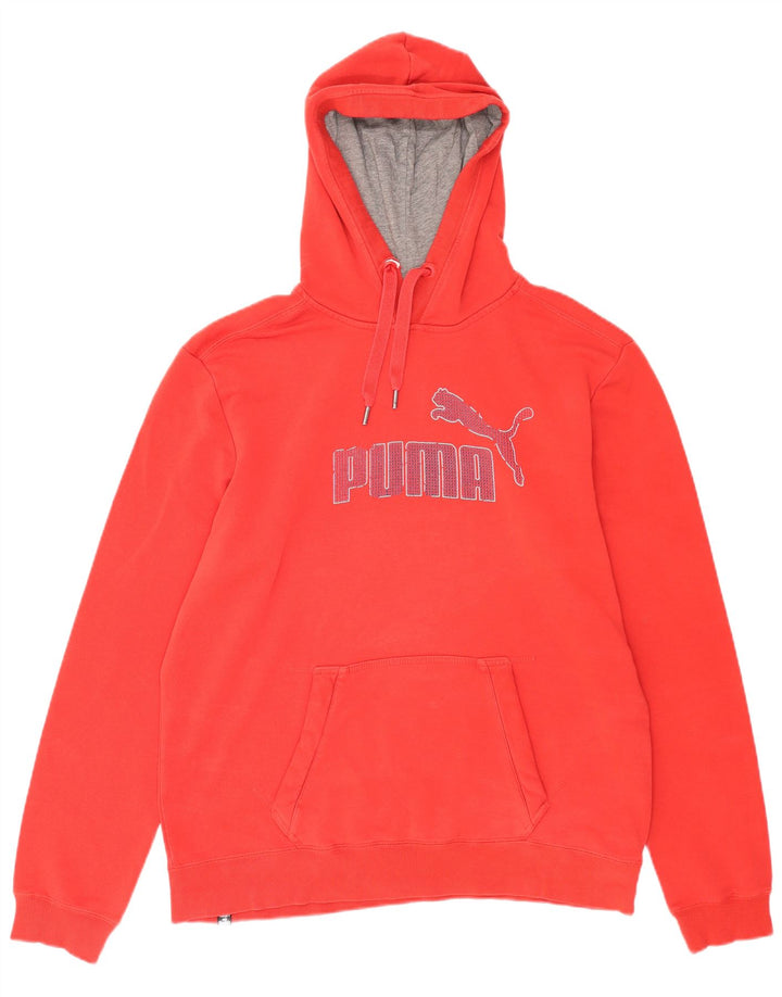 Puma Herren Graphic Hoodie Pullover Große rote Baumwolle