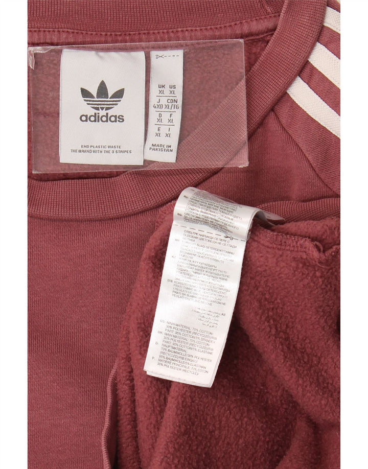 Adidas Herren Sweatshirt Pullover XL Maroon Baumwolle