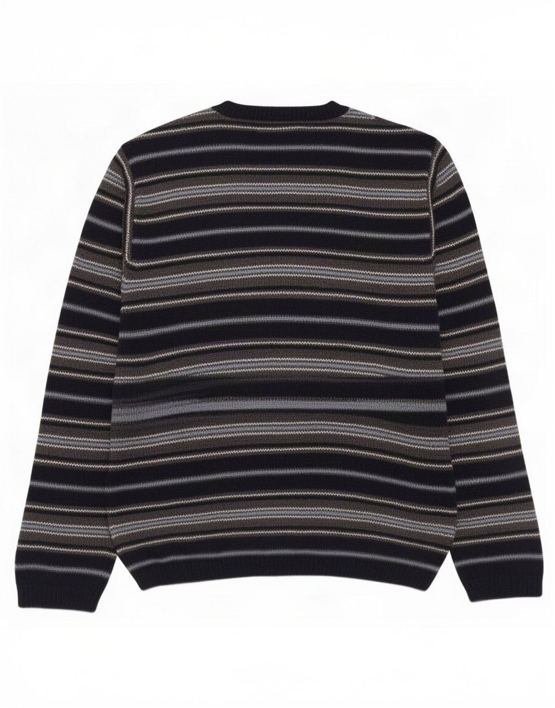 Nautica Herren-Pullover mit Rundhalsausschnitt, mittelgroß, marineblau, gestreift, Baumwolle