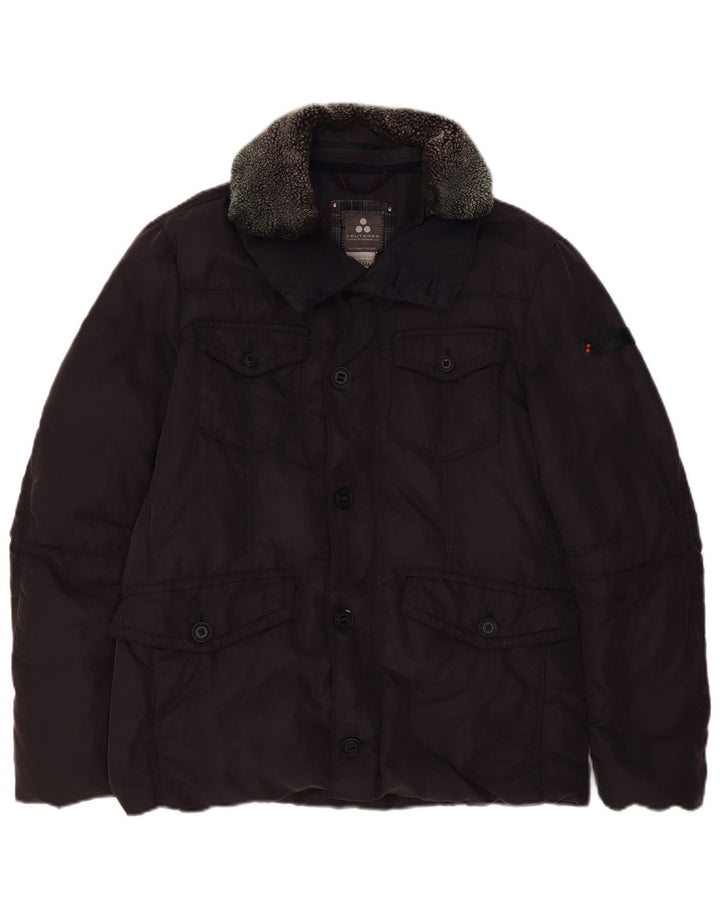 PEUTEREY Herren Wattierte Jacke IT 52 XL Marineblau Baumwolle