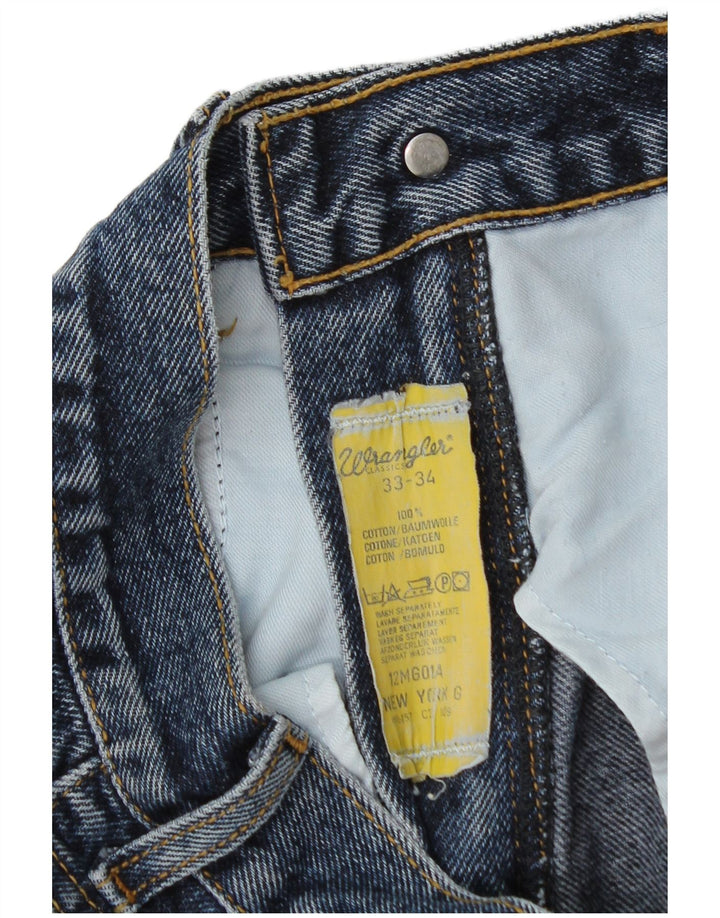 Wrangler Herren Tapered Jeans W33 L34 Blaue Baumwolle