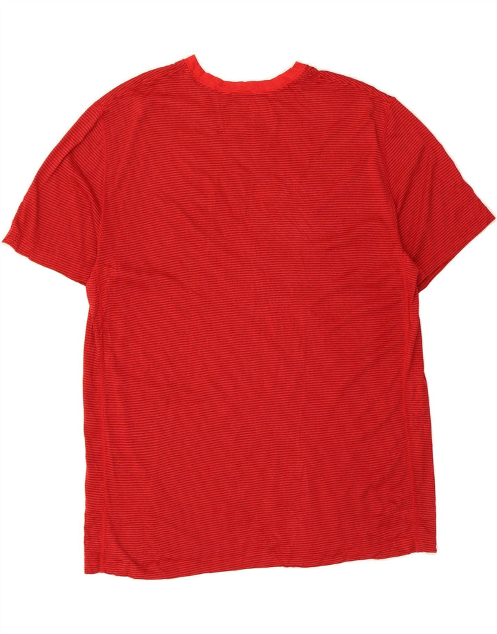 NIKE Mens Dri Fit T-Shirt Top XL Red Striped Polyester Vintage Nike and Second-Hand Nike from Messina Hembry 
