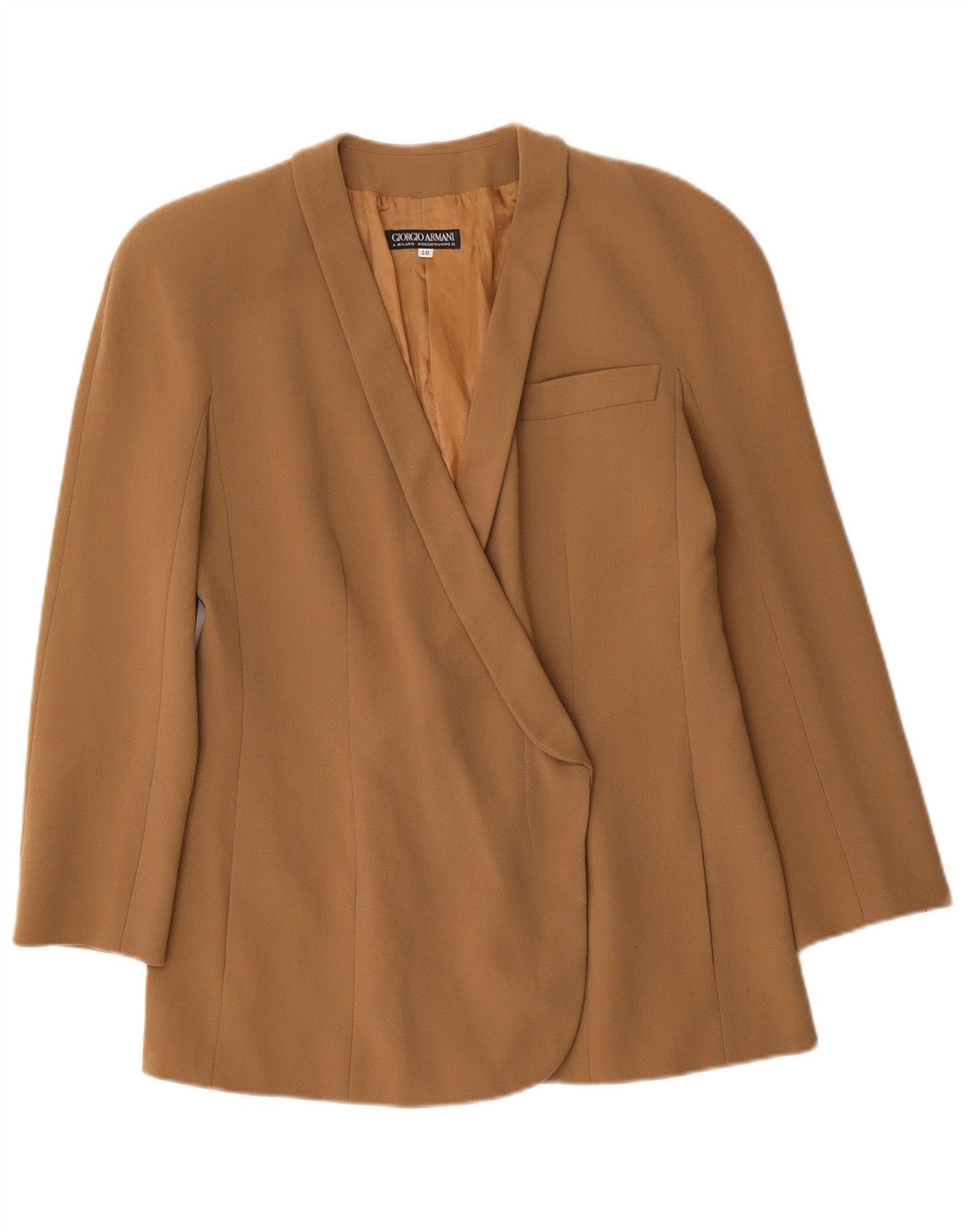 Giorgio Armani Damen Blazerjacke EU 40 Mittelbeige
