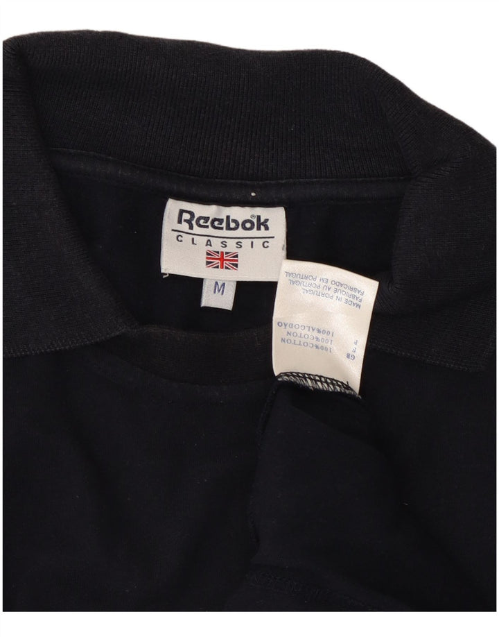 REEBOK Herren-Poloshirt mit klassischer Passform, mittelmarineblaue Baumwolle