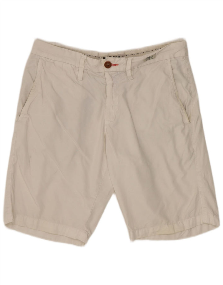 TOMMY HILFIGER Herren Brooklyn Chino Shorts W30 Mittelweiße Baumwolle
