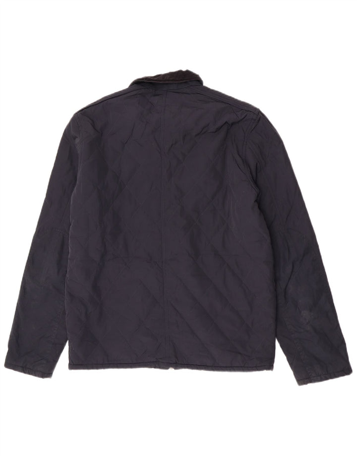 Ted Baker Steppjacke für Herren, Größe 4, groß, marineblaues Polyester