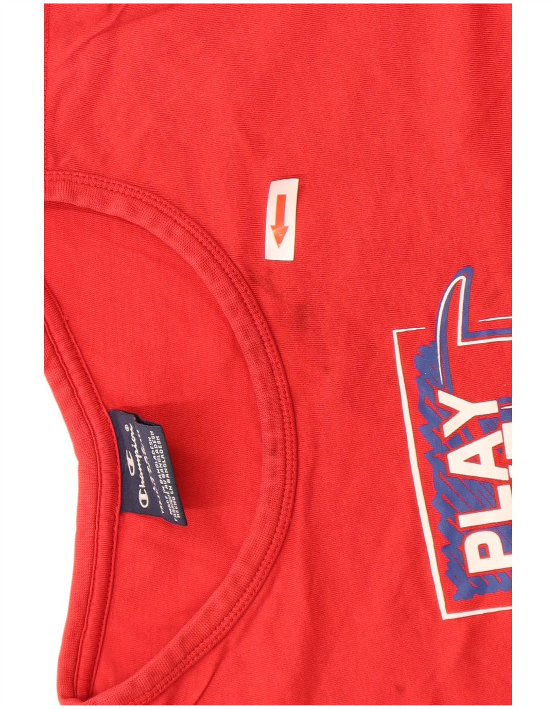 Champion T-Shirt mit Grafik für Jungen, 11–12 Jahre, Größe L, aus roter Baumwolle