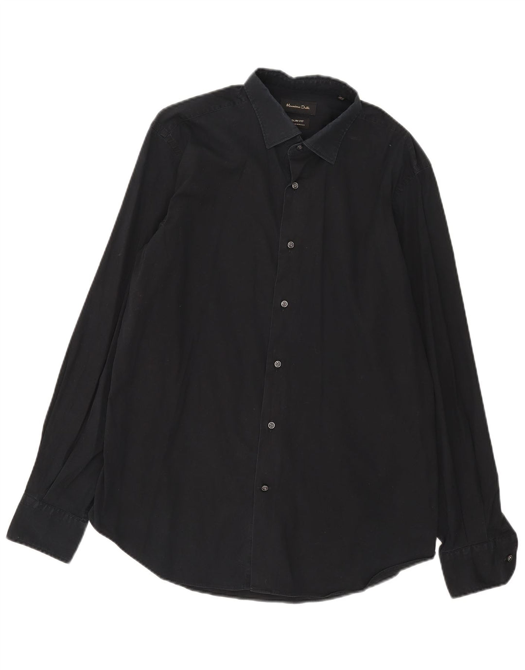 Massimo Dutti Herren Slim Fit Hemd XL Schwarz