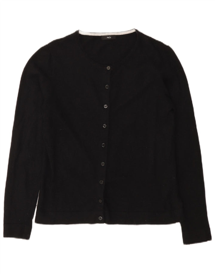 M&Co Damen-Cardigan-Pullover UK 12 Mittelschwarzes Nylon