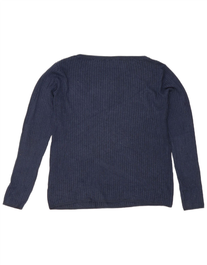 Marks & Spencer Damen-Pullover mit U-Boot-Ausschnitt, Gr. 12, mittleres Marineblau