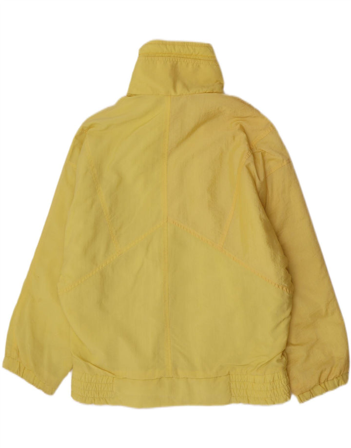 Vintage Damen Übergroße Windjacke EU 44 XL Gelbes Polyamid