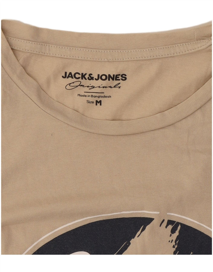 Jack & Jones Herren Grafik-T-Shirt-Oberteil Mittelbeige