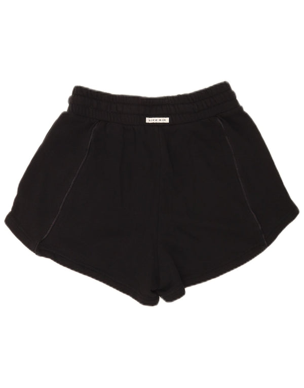Nike Damen Sportshorts UK 10 Small Schwarz Baumwolle