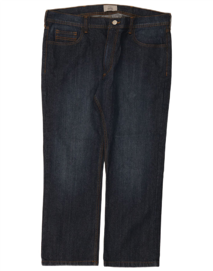 MARKS & SPENCER Herren-Jeans mit normaler Passform, gerade Passform, W38, L27, Marineblau
