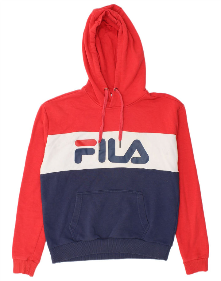 FILA Damen-Kapuzenpullover mit Grafik, klein, mehrfarbig, Farbblock