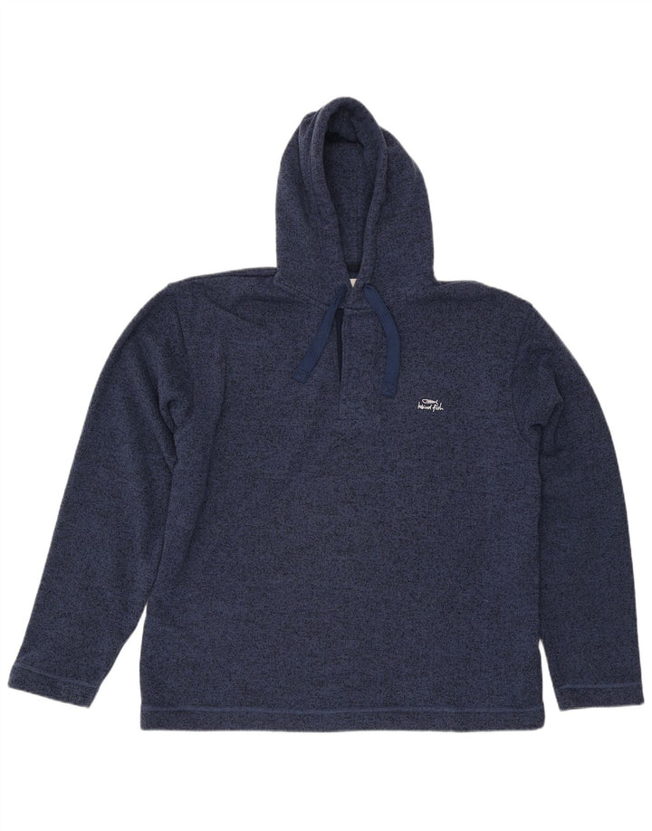 Weird Fish Herren Kapuzenpullover XL Marineblau meliertes Polyester