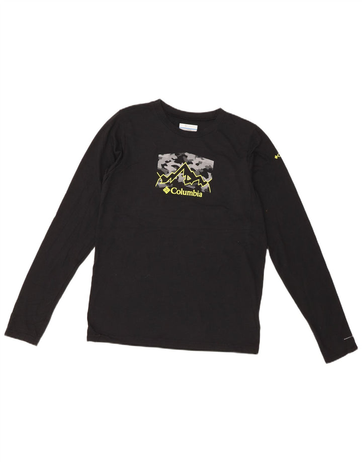 Columbia Boys Graphic Top Langarm 15–16 Jahre XL Schwarz Polyester