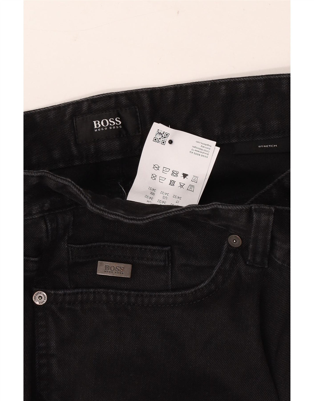 Hugo Boss Herren Slim Jeans W34 L32 Schwarze Baumwolle