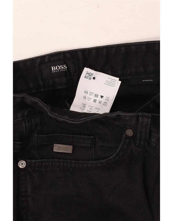 Hugo Boss Herren Slim Jeans W34 L32 Schwarze Baumwolle